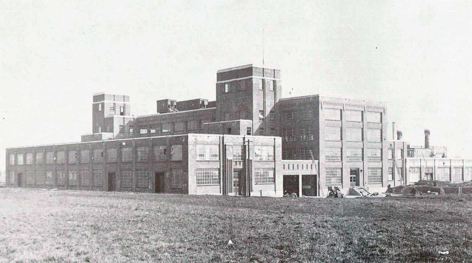 Norton Grinding Wheel factory complex nearing completion in 1931