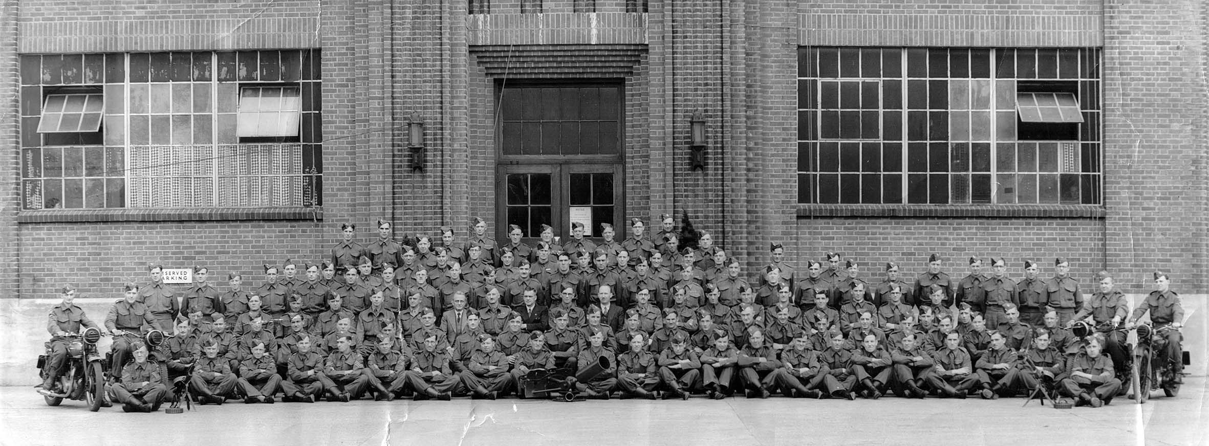 Norton Grinding Wheel Co Ltd - Home Guard Platoon photograph dated 1943. 